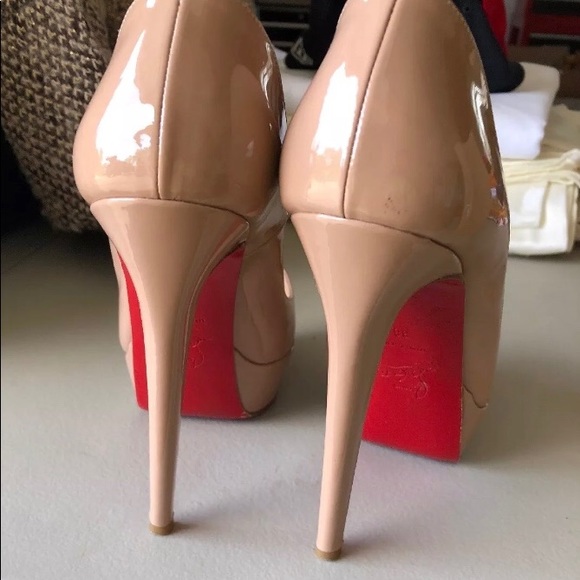 Authentic Christian Louboutin Nude 38 /7.5US Heels - Picture 3 of 6